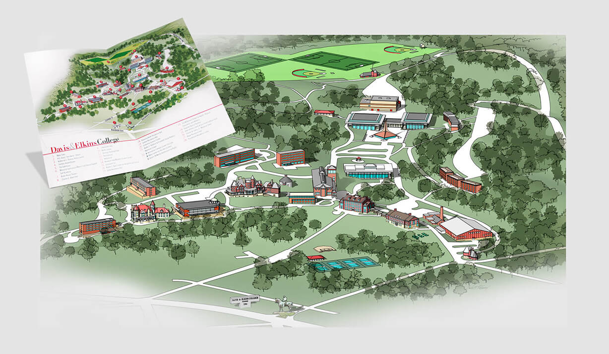Campus map illustration