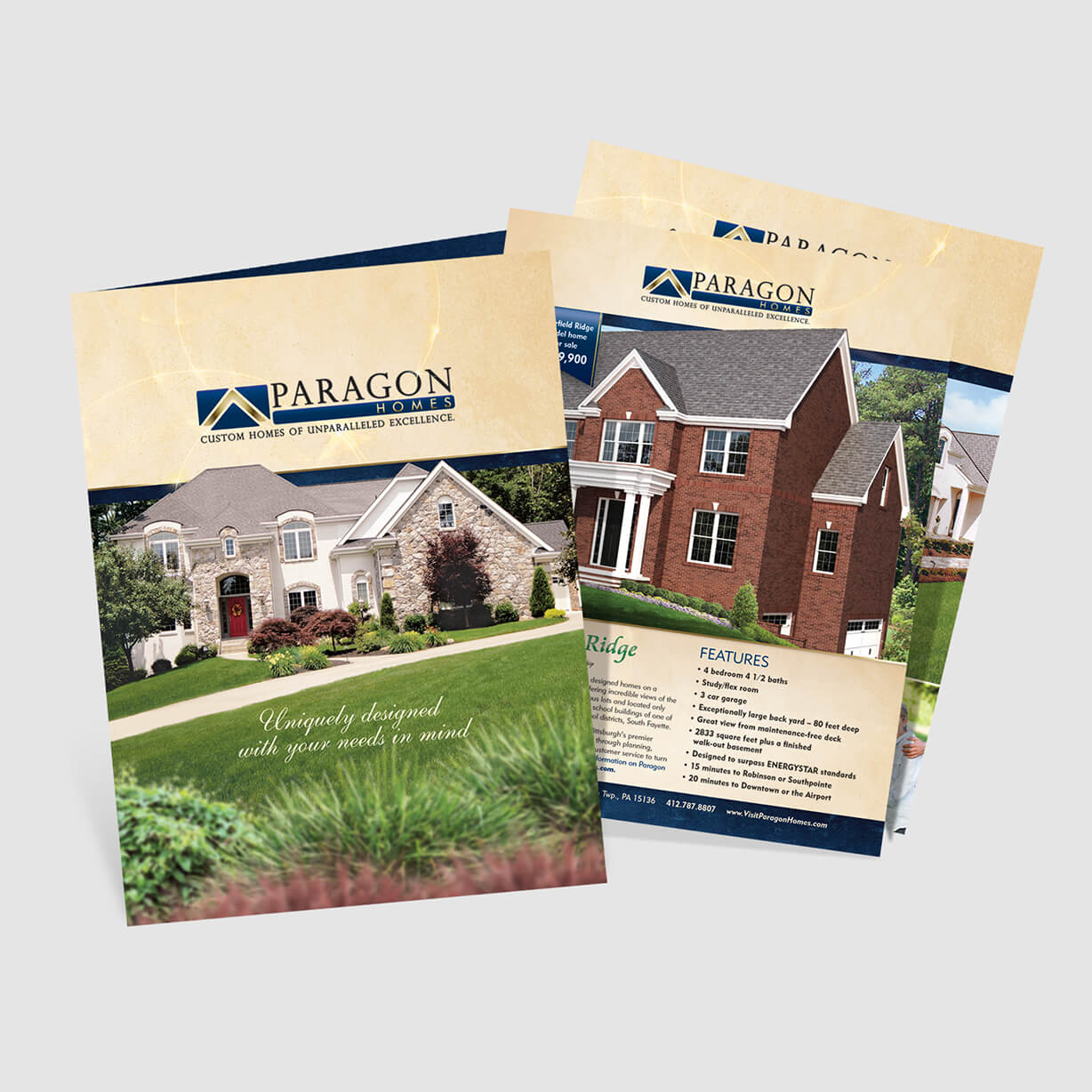 Home Builders Pocket Folder Design. Includes many inserts