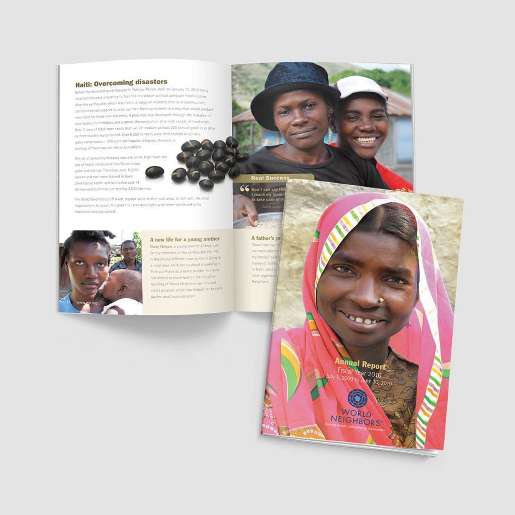 Annual report design sample for nonprofit
