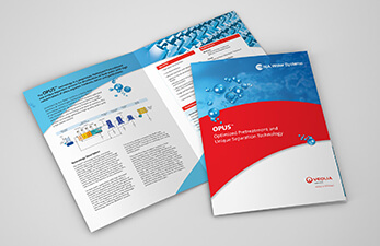 Industrial water treatment brochure design example