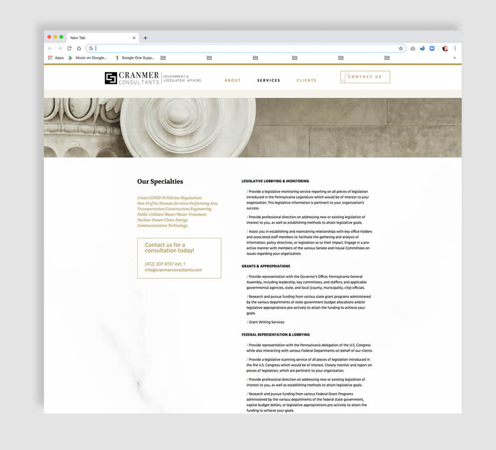 Legislative Lobbying & Monitoring Web Site