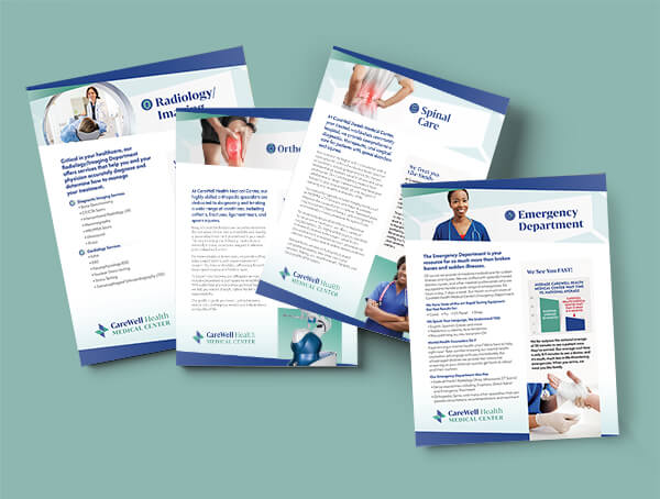 Hospital/Medical Center Services Descriptive Flyer Designs
