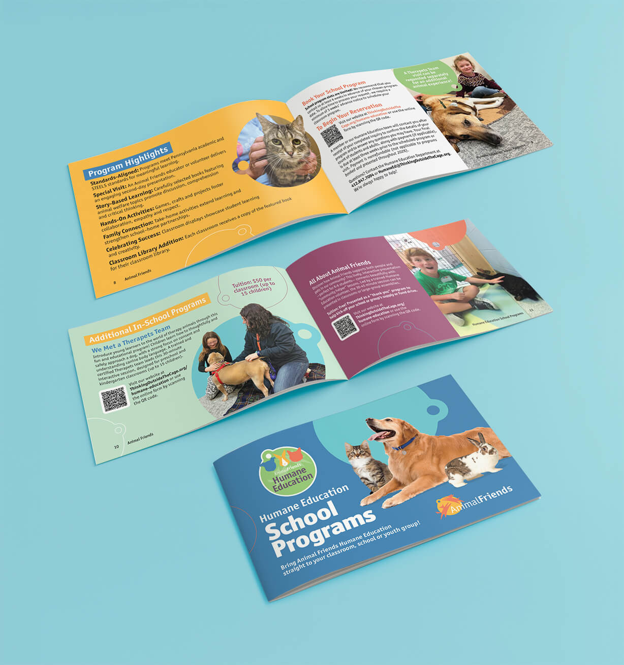 Nonprofit Animal Shelter Humane Education 12-Page Brochure Deisgn