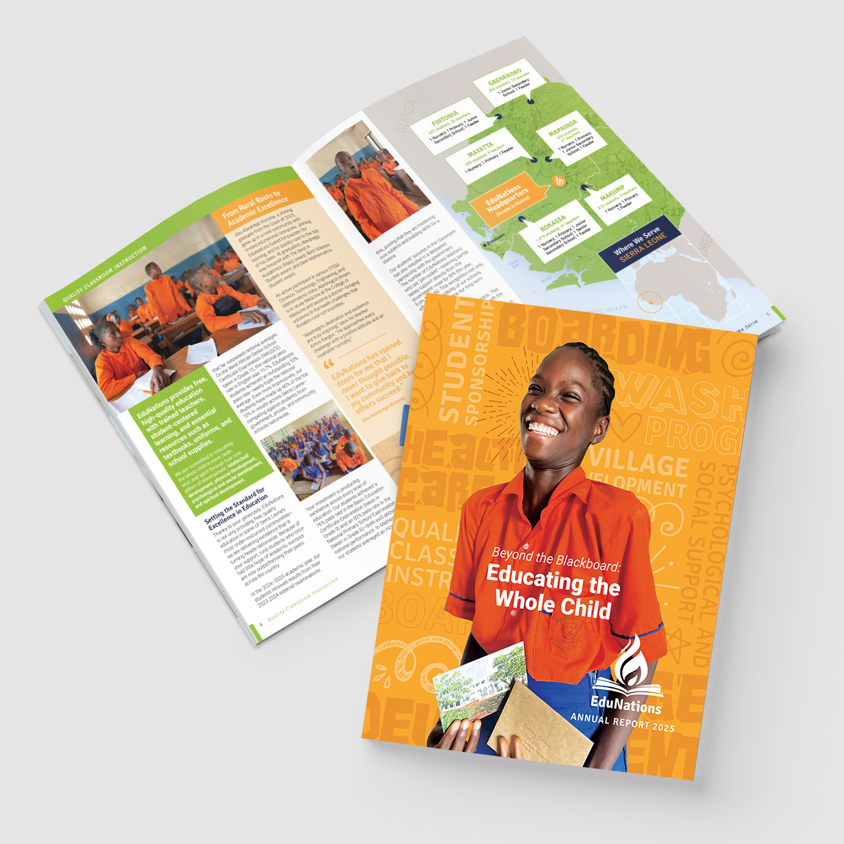 An International Education Nonprofit Annual Report Design