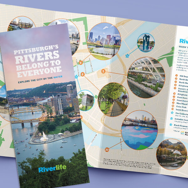 Map of Event Locations. Brochure Design for a Nonprofit